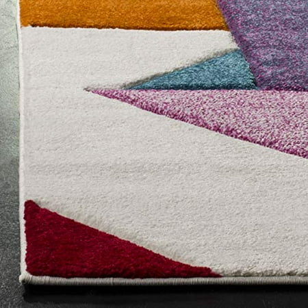 SAFAVIEH Hollywood Collection HLW702A Mid-Century Modern Non-Shedding Living Room Bedroom Accent Rug Rose Ivory 2'3 x 4' SAFAVIEH Hollywood Collection HLW702A Mid-Century Modern Non-Shedding Living Room Bedroom Accent Rug Rose Ivory 2'3 x 4'